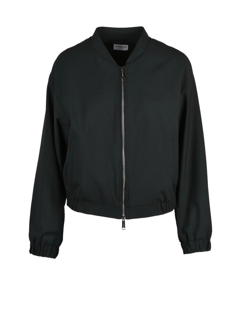 Marella Sport Black Polyester-Blend Redan Coat