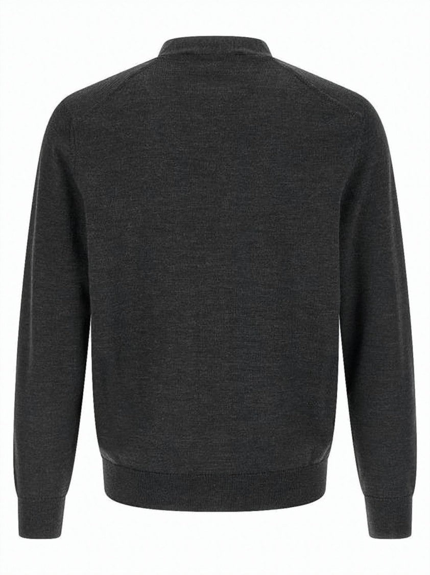 Maison Kitsuné V-Neck Cardigan With Signature Fox Head Embroidery