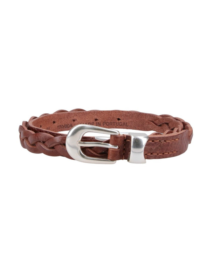 Our Legacy Brown Braided Leather Adjustable Belt
