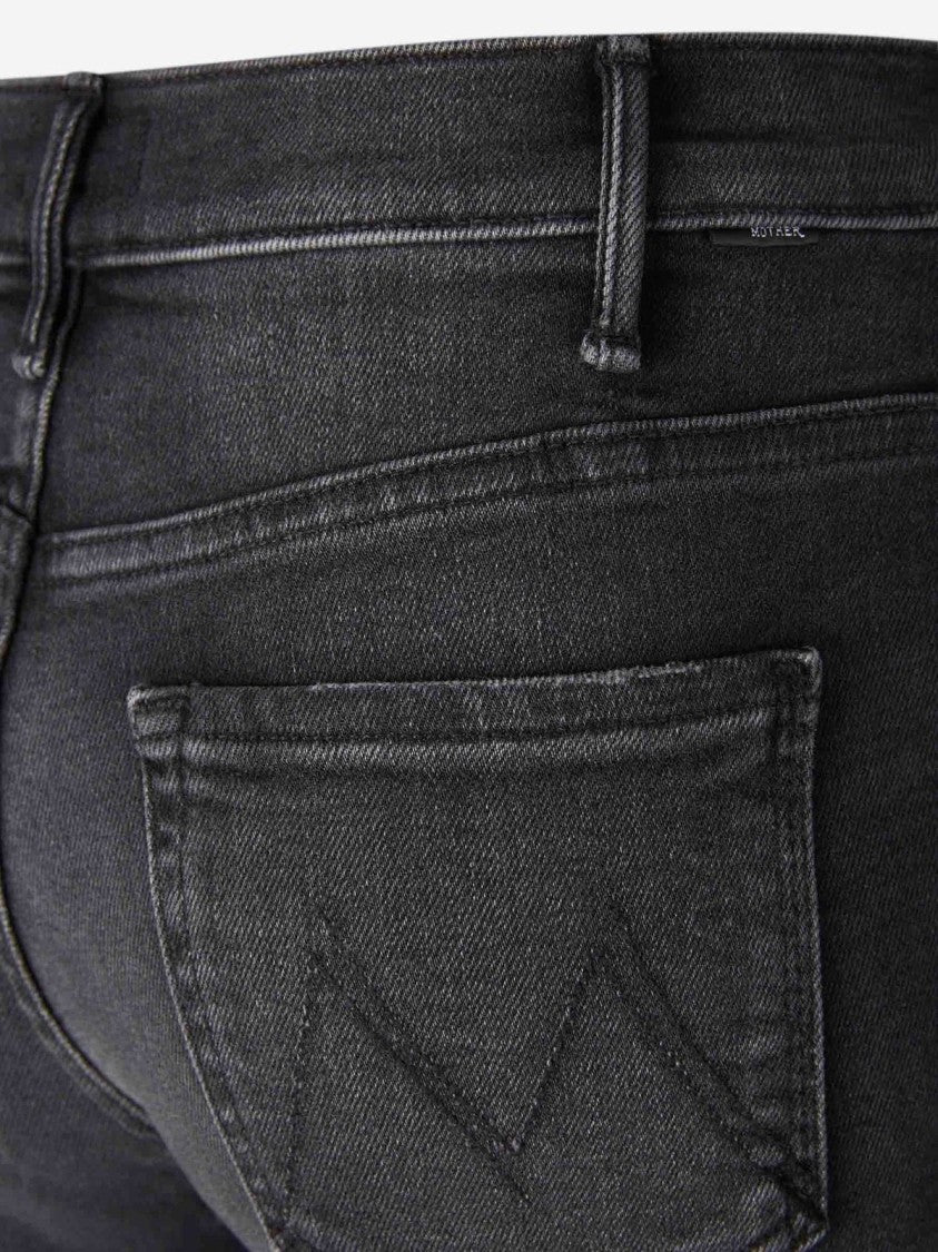 Mother The Hustler Roller Sneak Jeans – Black