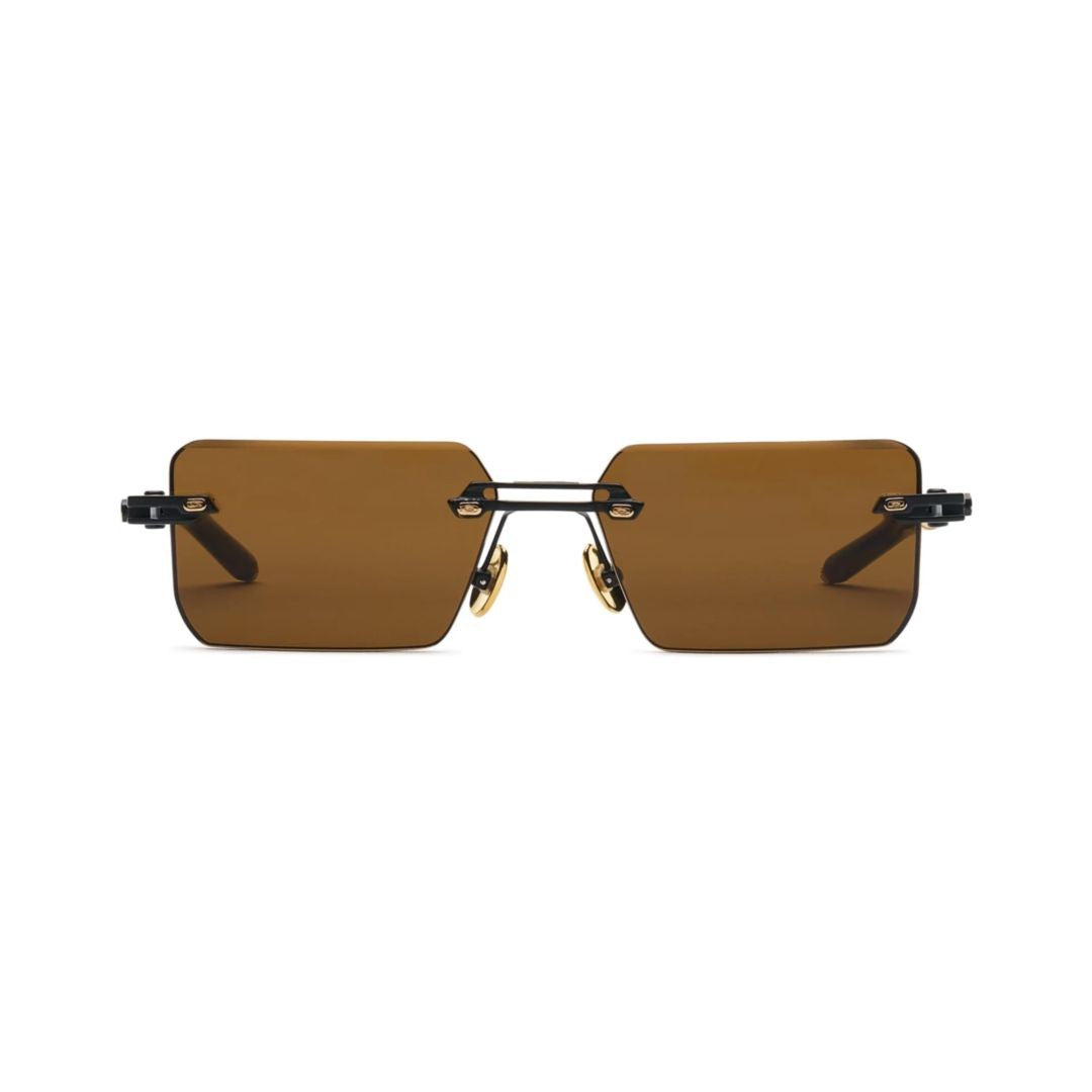 T Henri Evija Rimless Rectangular Sunglasses With Acetate Temple Tips