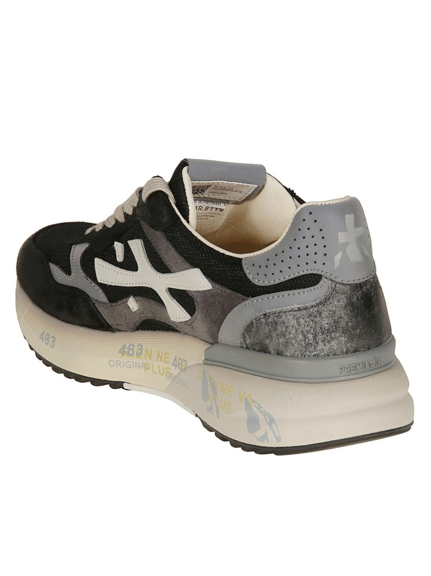 Premiata Mick 0.1 Low-Profile Suede Mesh Blend Sneakers