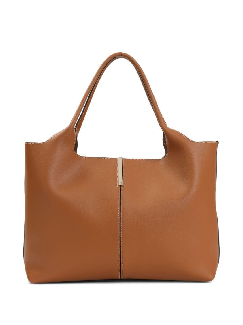 Tod's Spacious Cognac Brown Leather Handbag