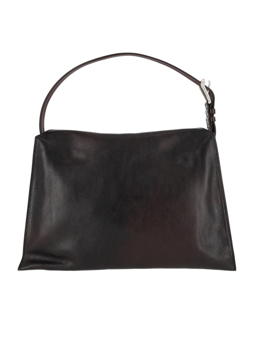 Claudio Orciani Black Trinity M Lagoon Calf Leather Shoulder Bag