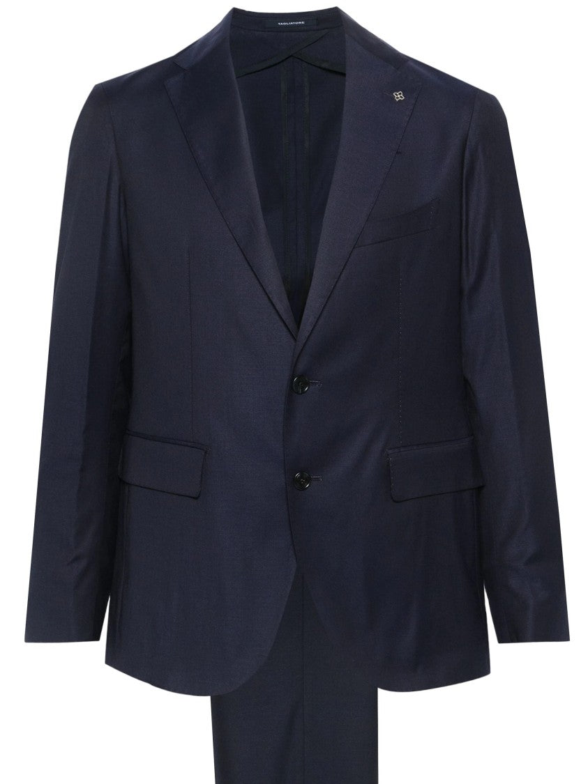 Tagliatore Tailored Two-Button Blue Wool Suit