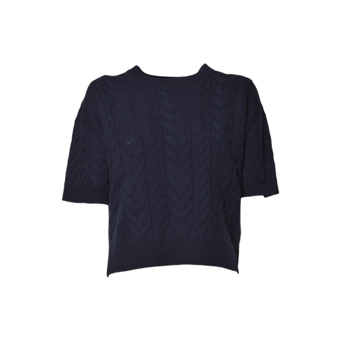 Max Mara Textured Cable Knit Cropped Sweater