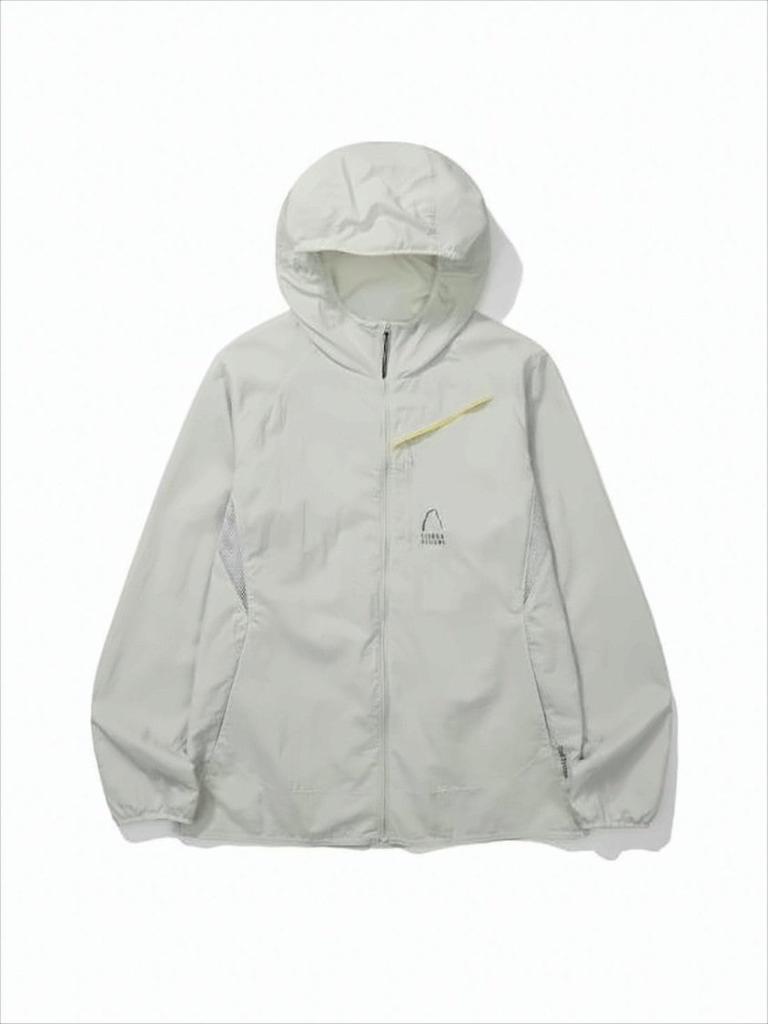 Sierra Designs Textured White Lightweight Jacket With Hood