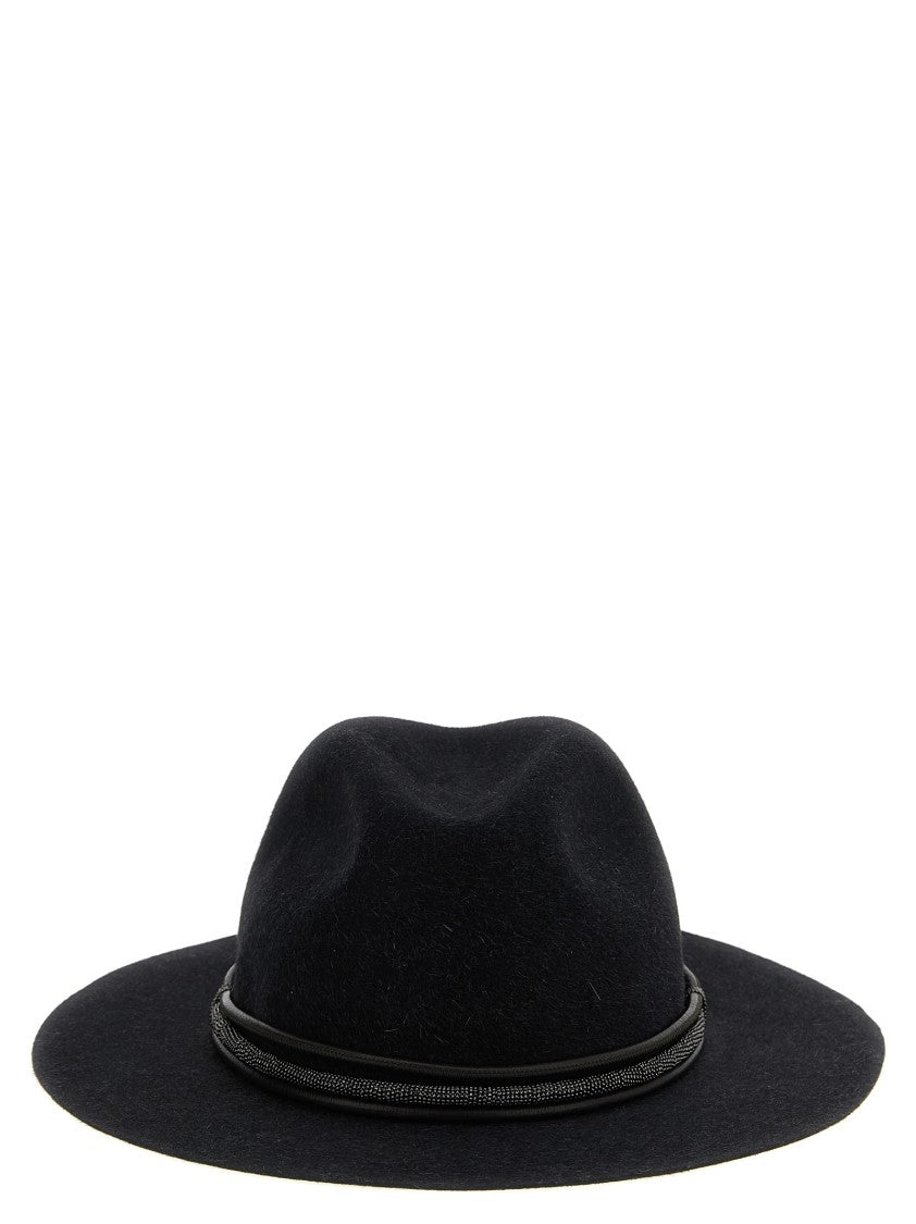 Brunello Cucinelli Jewel Leather Hat