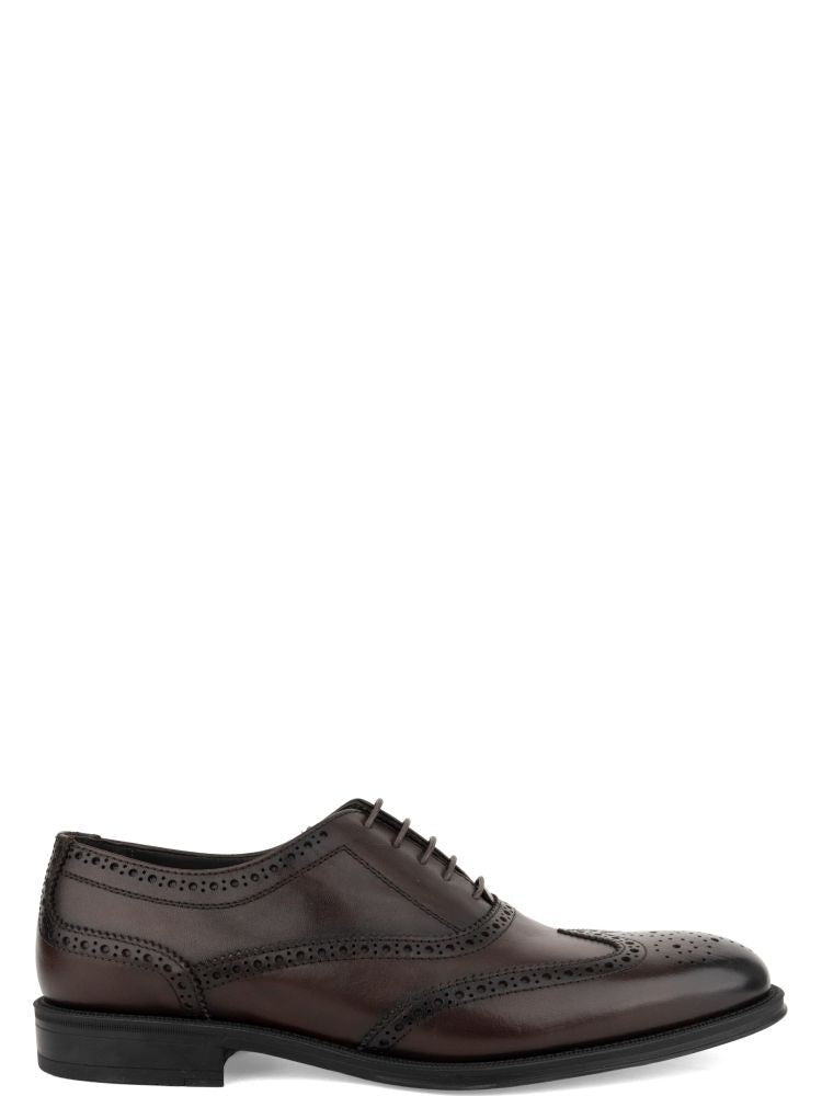 John Harrison Brown Leather Brogue Intricate Detail Brogues