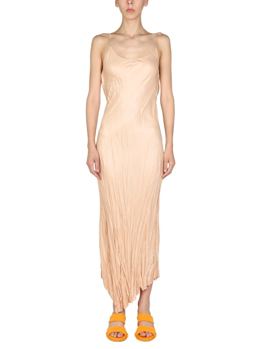 Philosophy Di Lorenzo Serafini Asymmetrical Hem Dress With Round Neckline