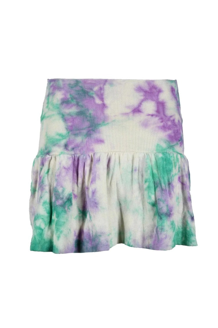 Laneus Tie-Dye Mini Skirt With Flared Hem