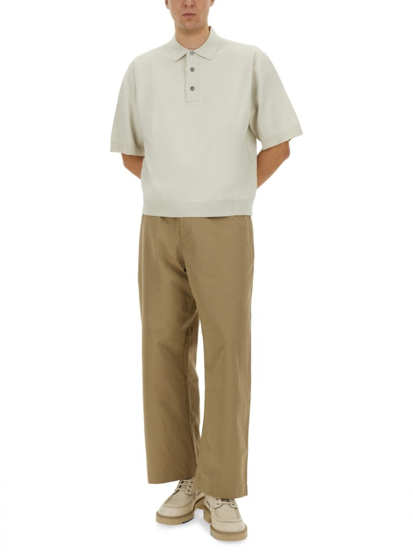 Studio Nicholson Slim Curved Cotton Blend Pants