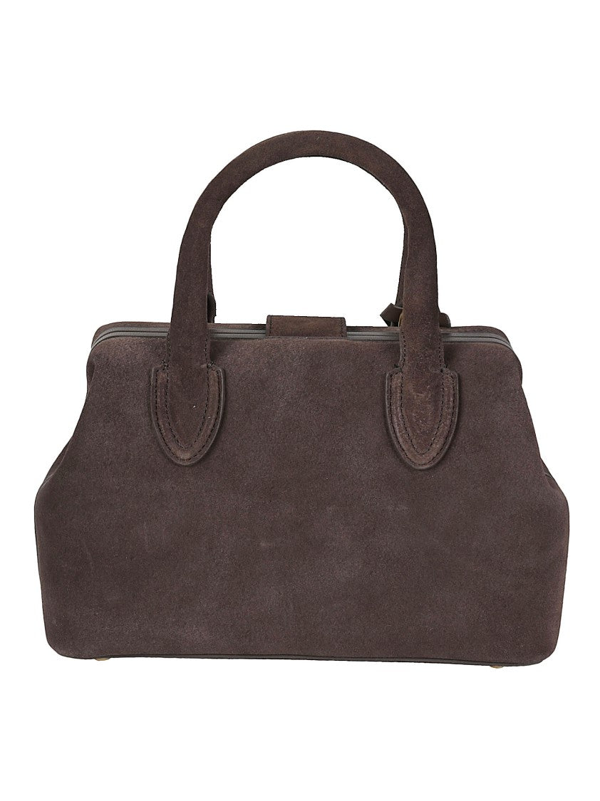Schell 1865 Small Doctor Structured Clasp Leather Handbag