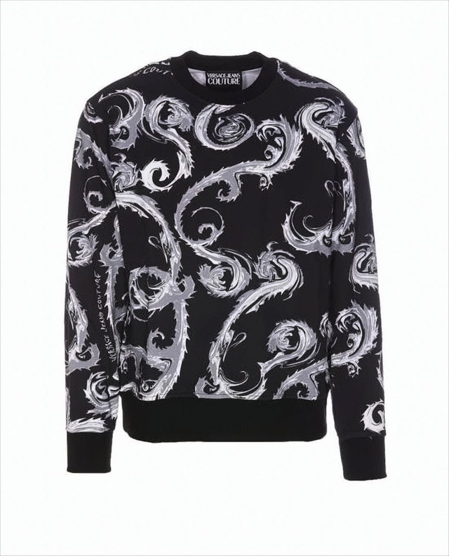 Versace Long-Sleeve Baroque Pattern Versace T-Shirt