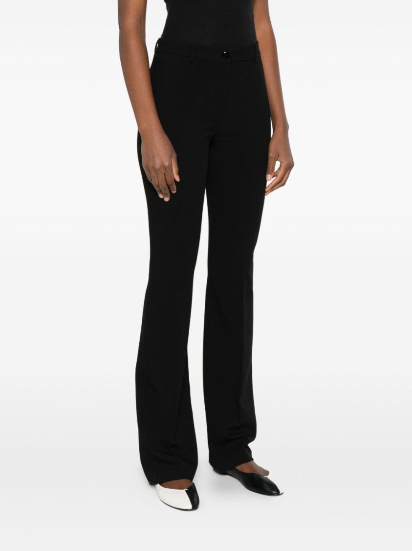 Pinko Tailored Black Trousers With Unique Back Slits