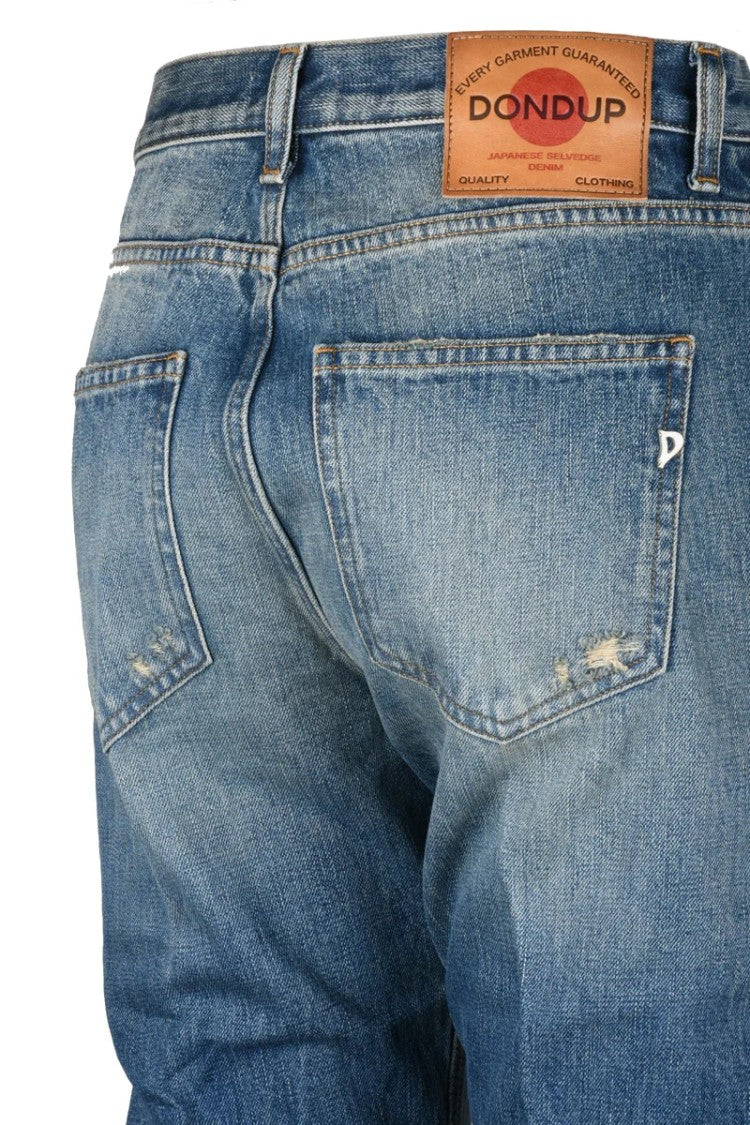 Dondup Distressed Blue Mid-Rise Denim Cindy Jeans