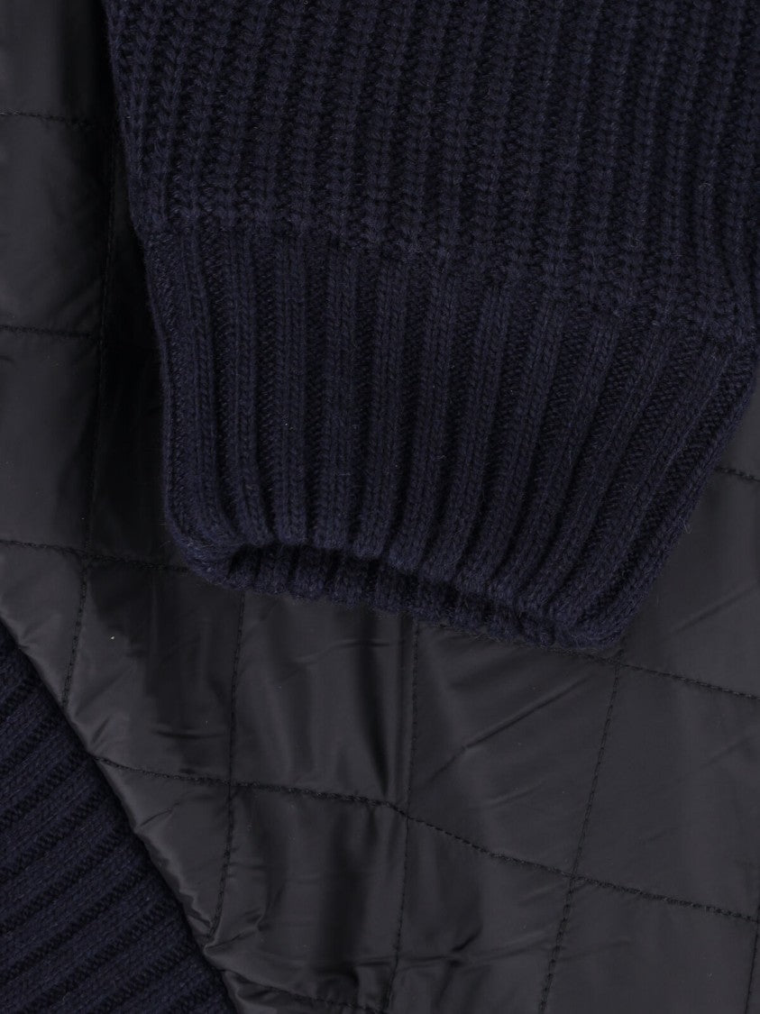 Carhartt Wip Black Banley Padded High-Neck Wool-Blend Jacket