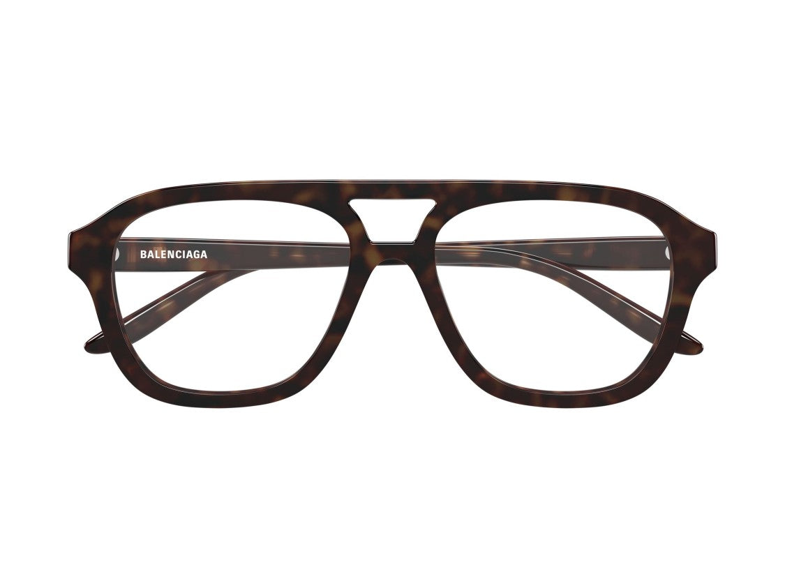 Balenciaga Bb0529o Tortoiseshell Oversized Square Frame Eyeglasses
