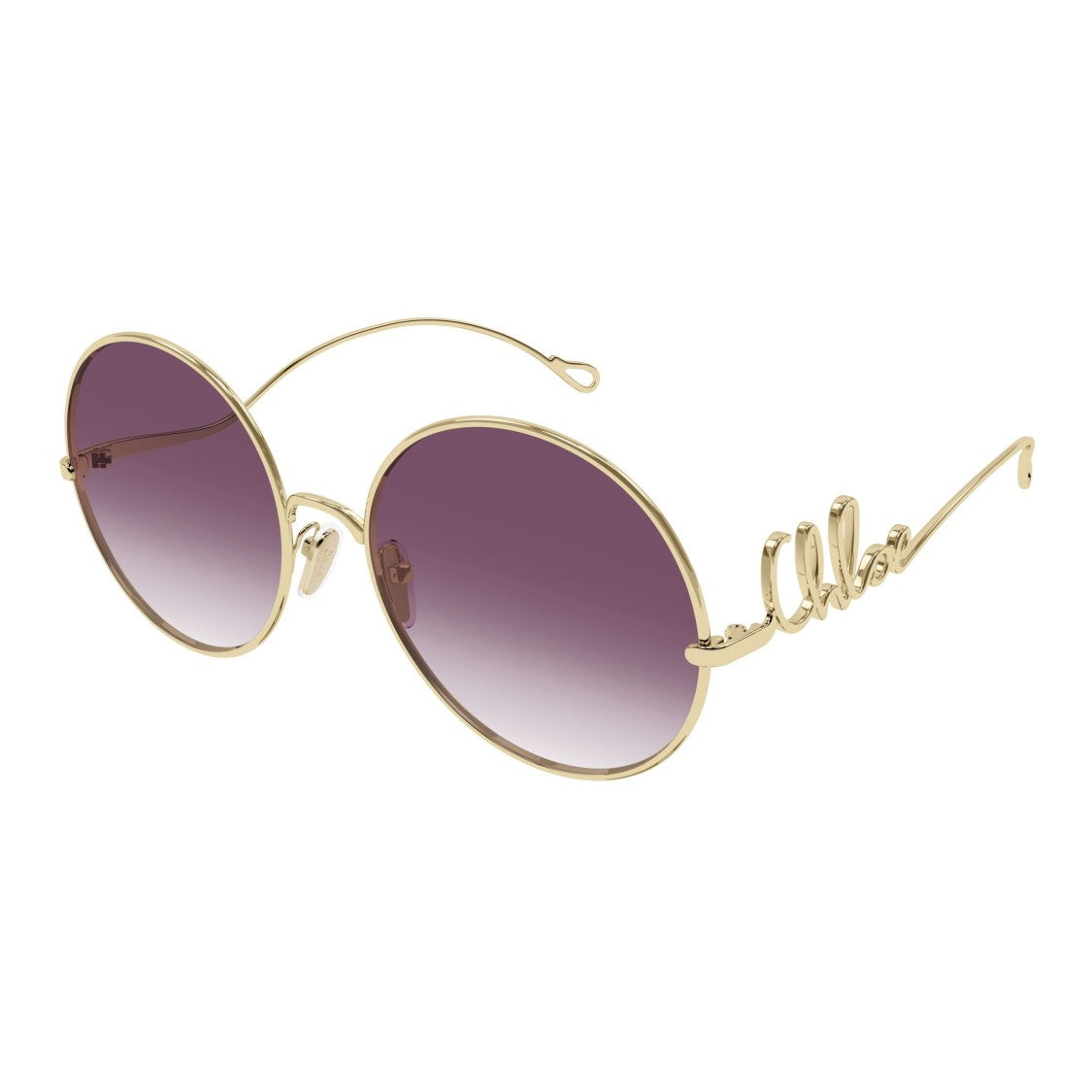 Chloé Ch0329s Gradient Purple Tint Round Sunglasses