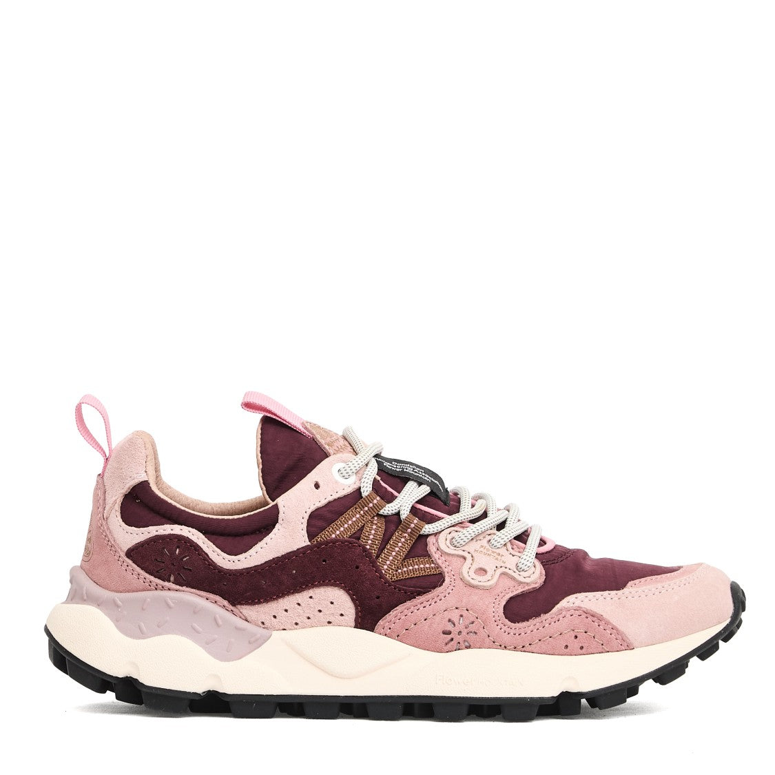 Flower Mountain Powder Pink And Bordeaux Sneakers