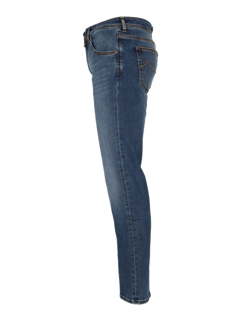 Jacob Cohen Cropped Slim Fit Jeans With Classic Five-Pocket Design