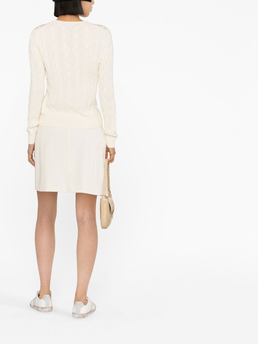 Polo Ralph Lauren Textured Cable Knit Beige Sweater