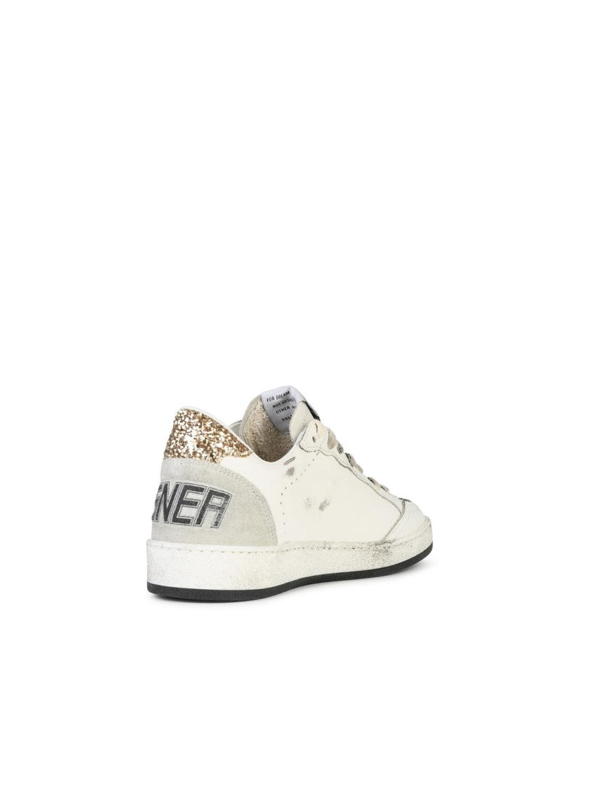 Golden Goose Ball Star' White Leather Sneakers