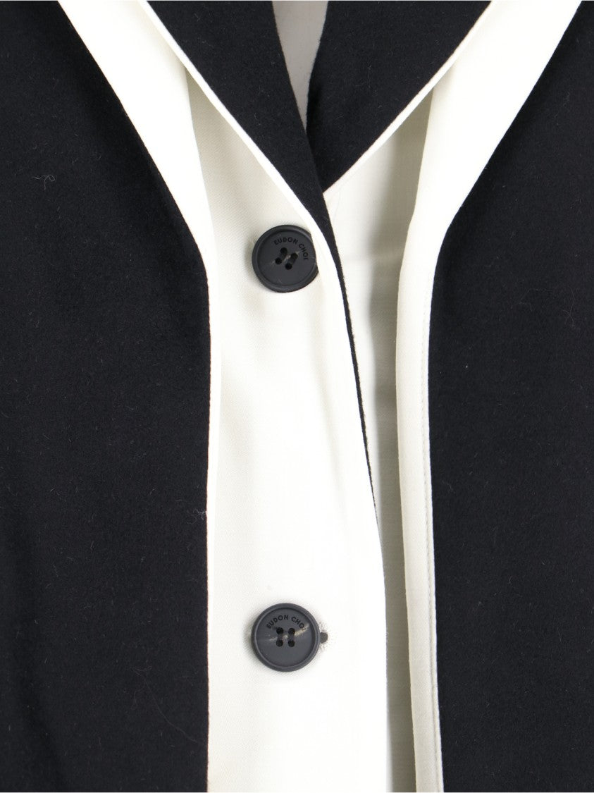 Eudon Choi Single-Breasted Midi Coat In Black