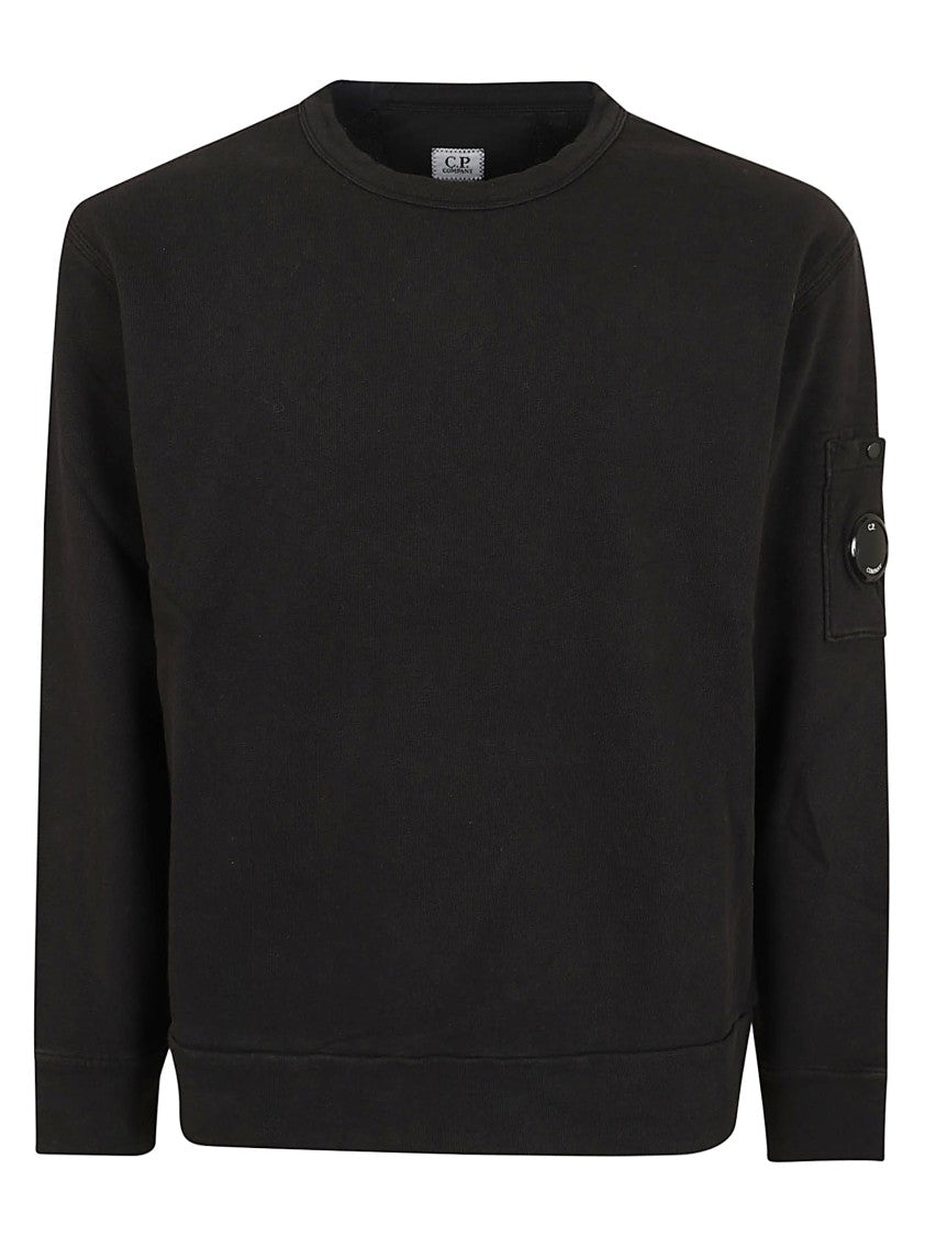 C.P. Company Cotton Fleece Crewneck Sweatshirt With Iconic Lens Detail