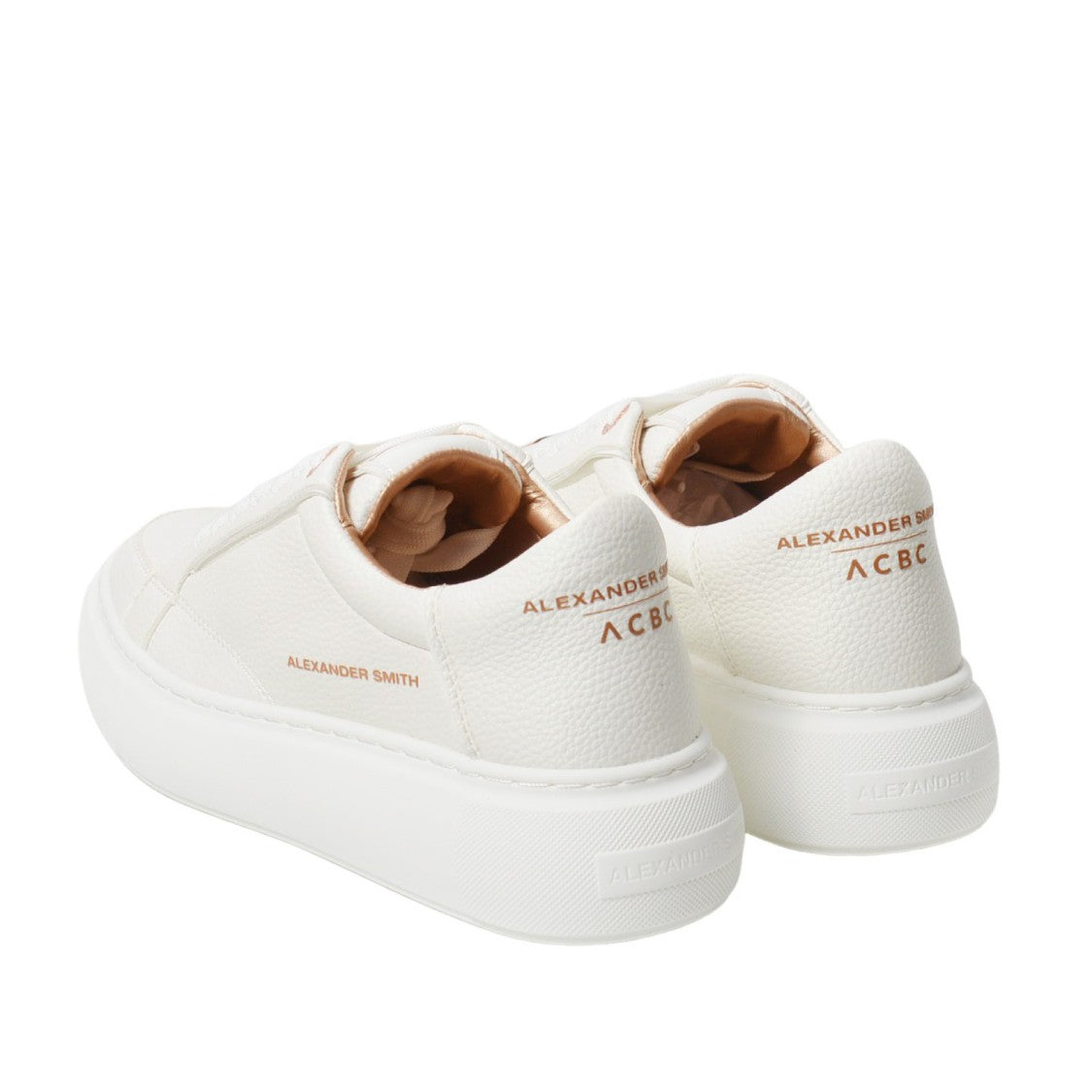 Alexander Smith White Faux Leather Ecogreenwich Sneaker