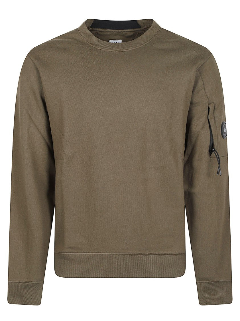 C.P. Company Brown Lens Zippered Pocket Cotton Sweatshirt