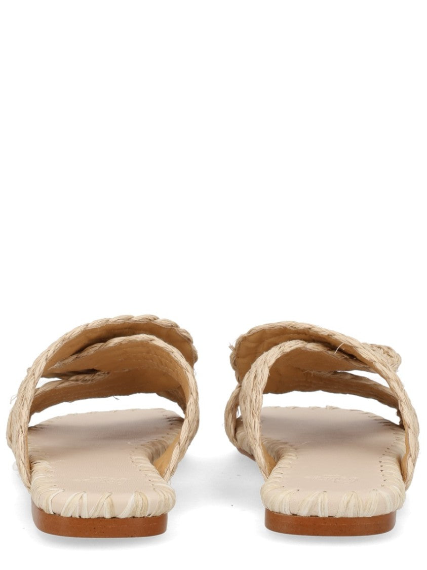 Castaner Neutrals Padme Braided Straps Raffia Sandals