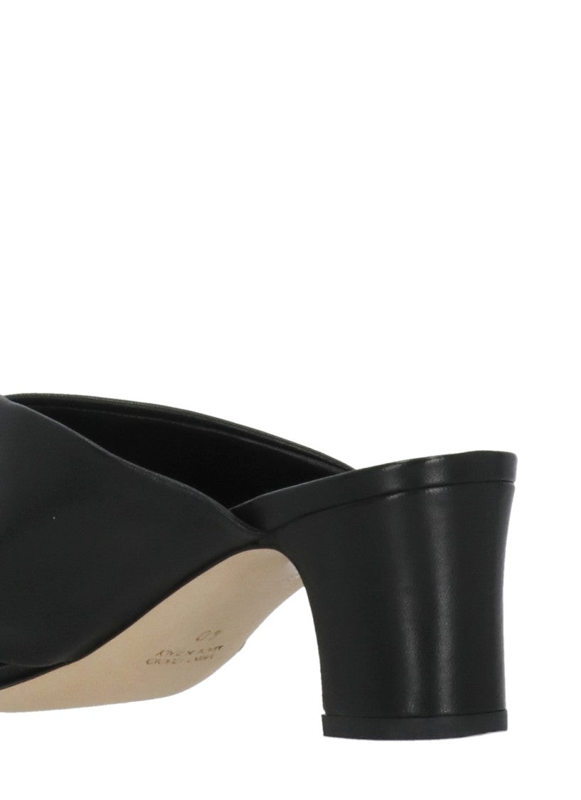 Juilie Dee Black Upper Crossed Bands Sandals