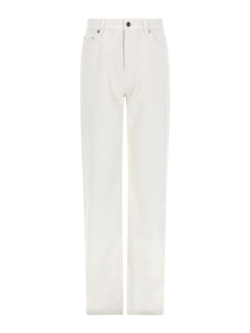 Gucci Off-White Loose Fit Cotton Jeans