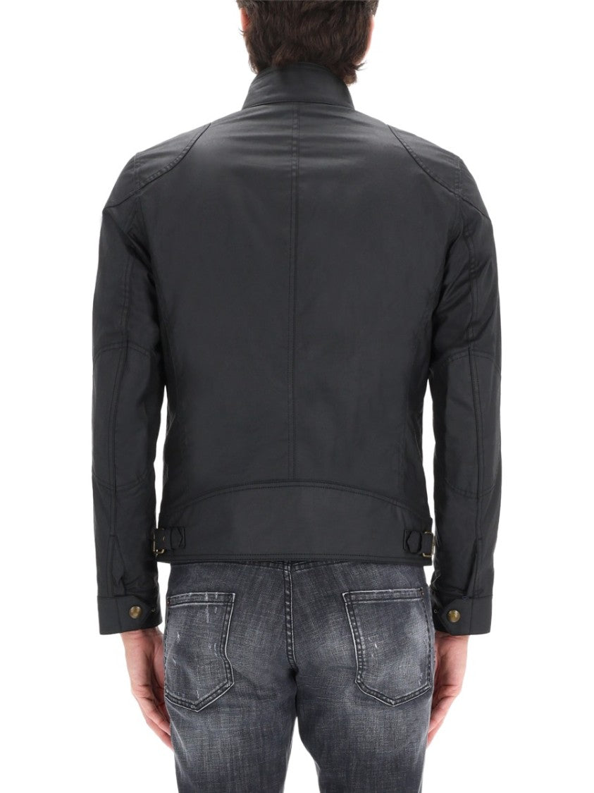 Belstaff Neutral Racemaster Stand Collar Cotton Jacket