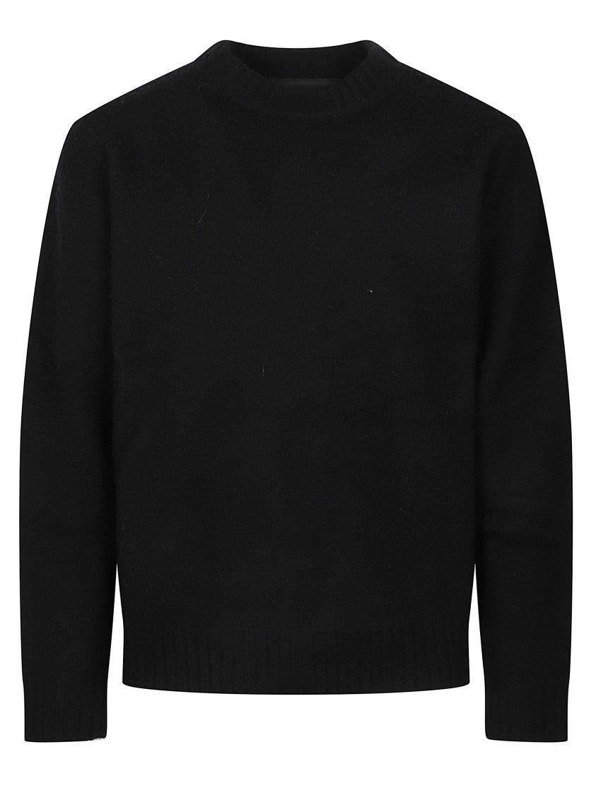 Axel Arigato Crew Neck Black Wool Blend Sweater