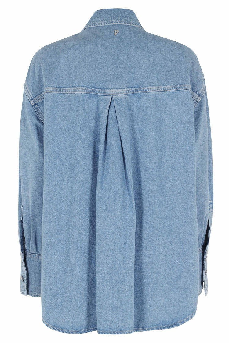 Dondup Denim Over Snap-Button Lyocell-Blend Shirt