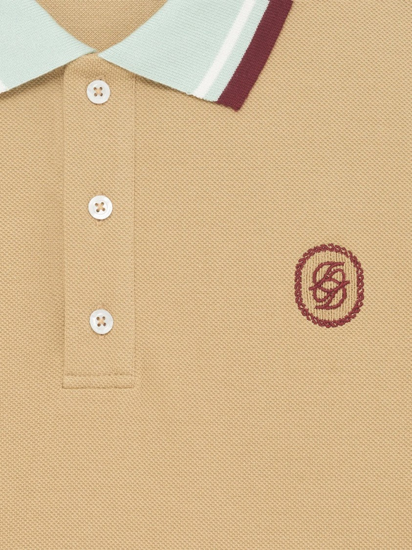 Drôle De Monsieur Beige Polo Shirt With Classic Collar