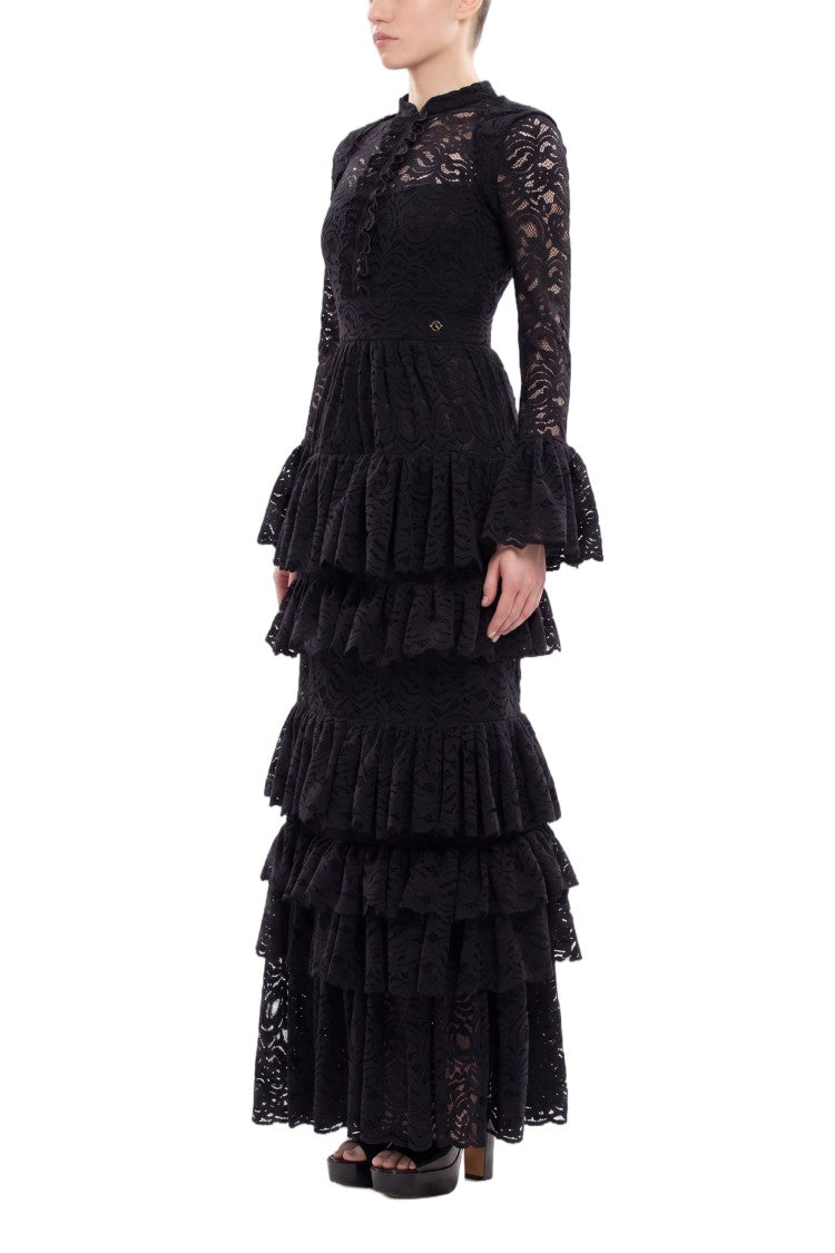 Saiid Kobeisy Ruffled Lace Long Dress