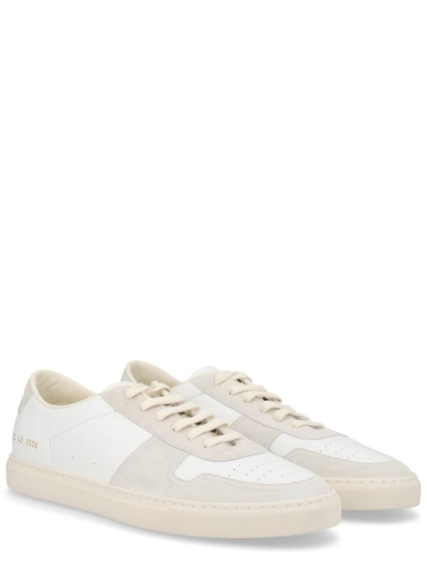 Common Projects White Bball Suede Overlays Low-Top Sneakers