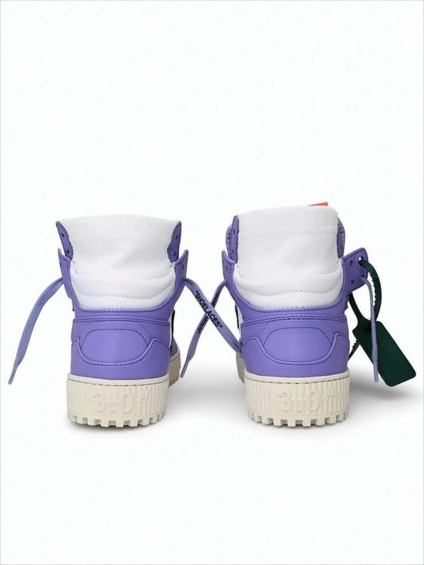 Off-White High-Top Off-White Sneakers With Bold Motifs And Unique Accents