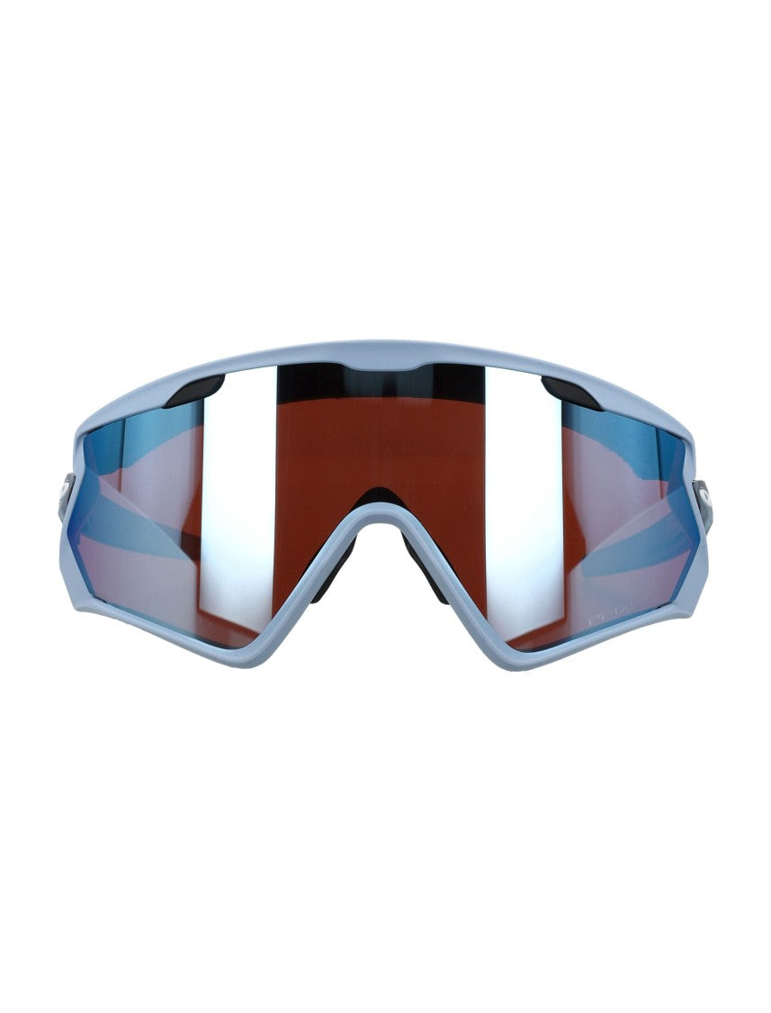 Oakley Wraparound Light Blue Sunglasses