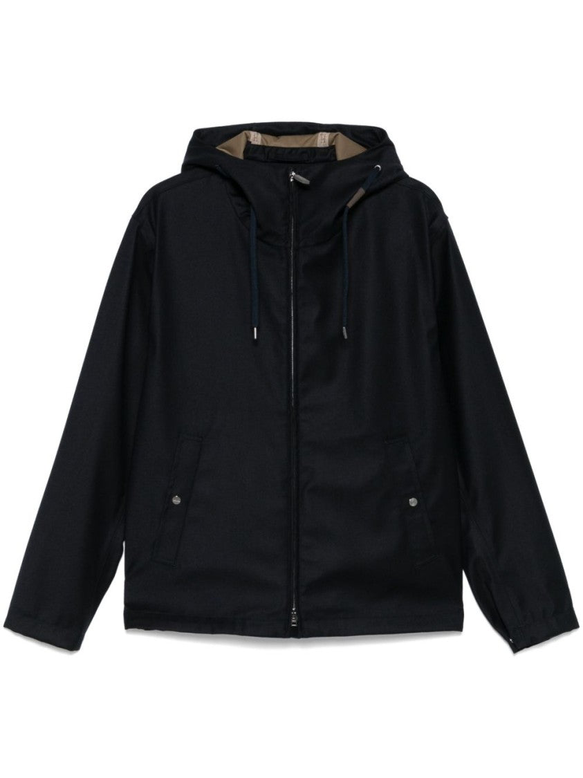 Herno Blue Parka With Design