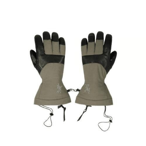 Arc'teryx Functional Olive-Toned Goatskin Leather Gloves With Adjustable Cuffs