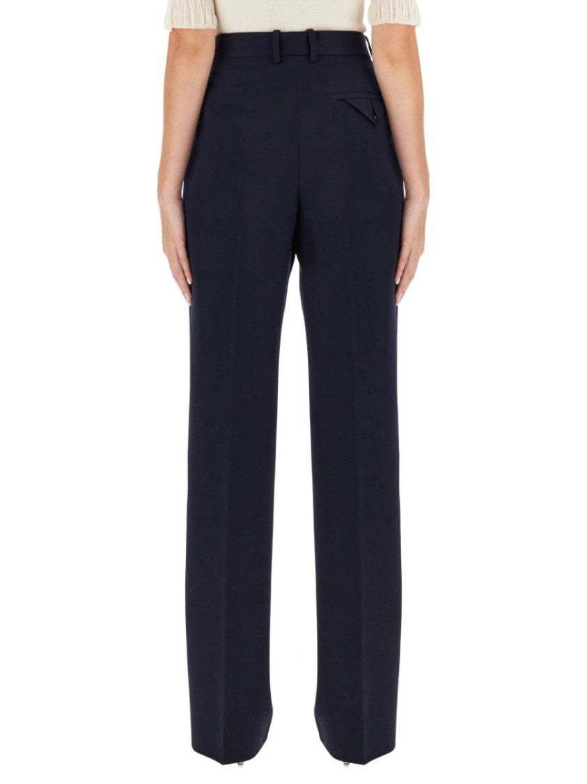 Bottega Veneta Regular Fit Wool Tailored Pants With Refined Silhouette