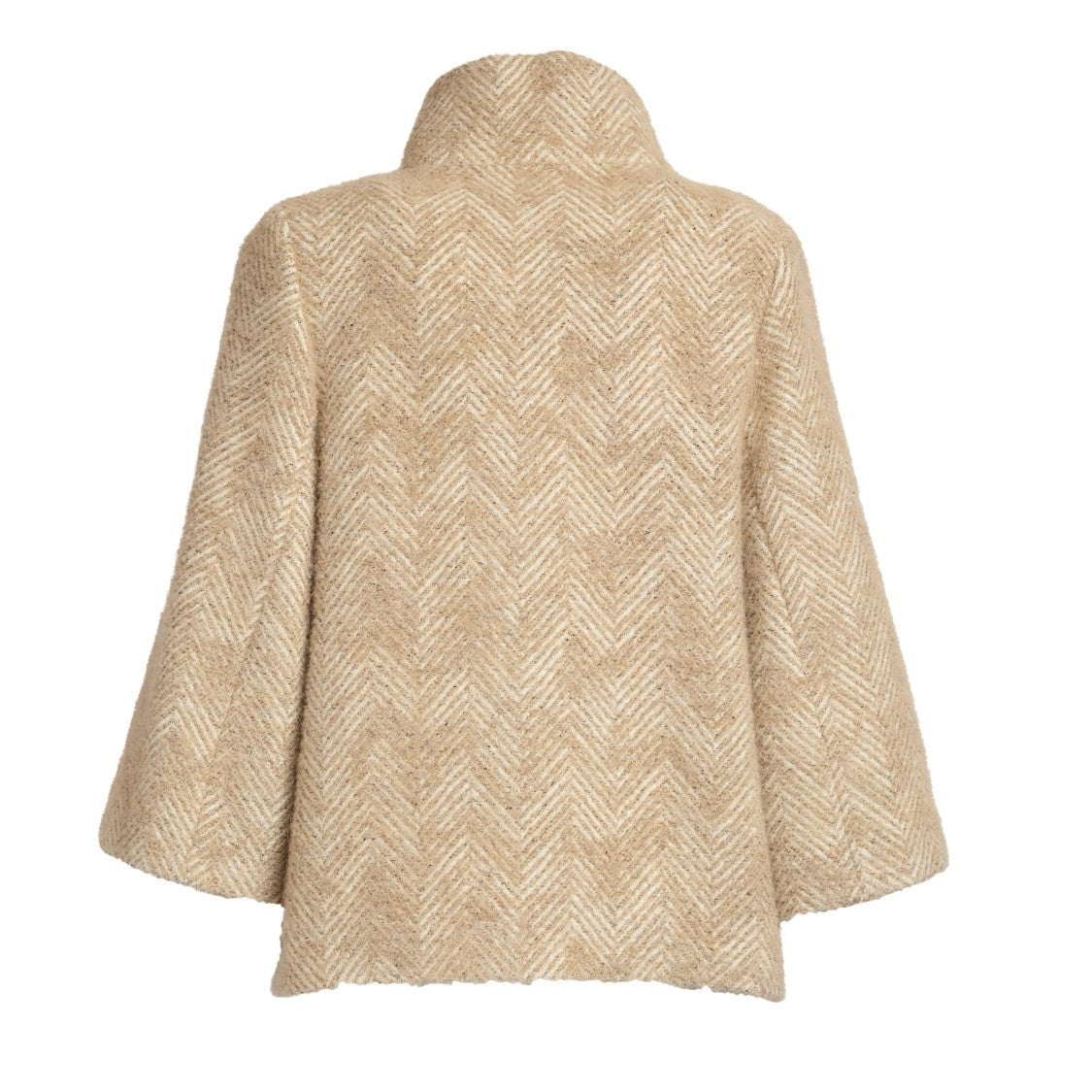 Fay Tailored Cape With Stand-Up Collar And Hidden Closure