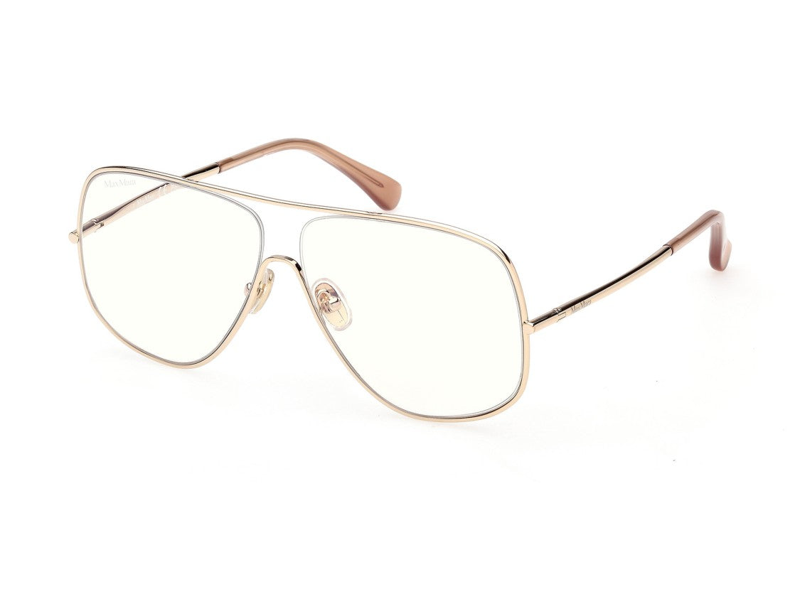 Max Mara Gold Mm5222-B Geometric Aviator Double Bridge Sunglasses