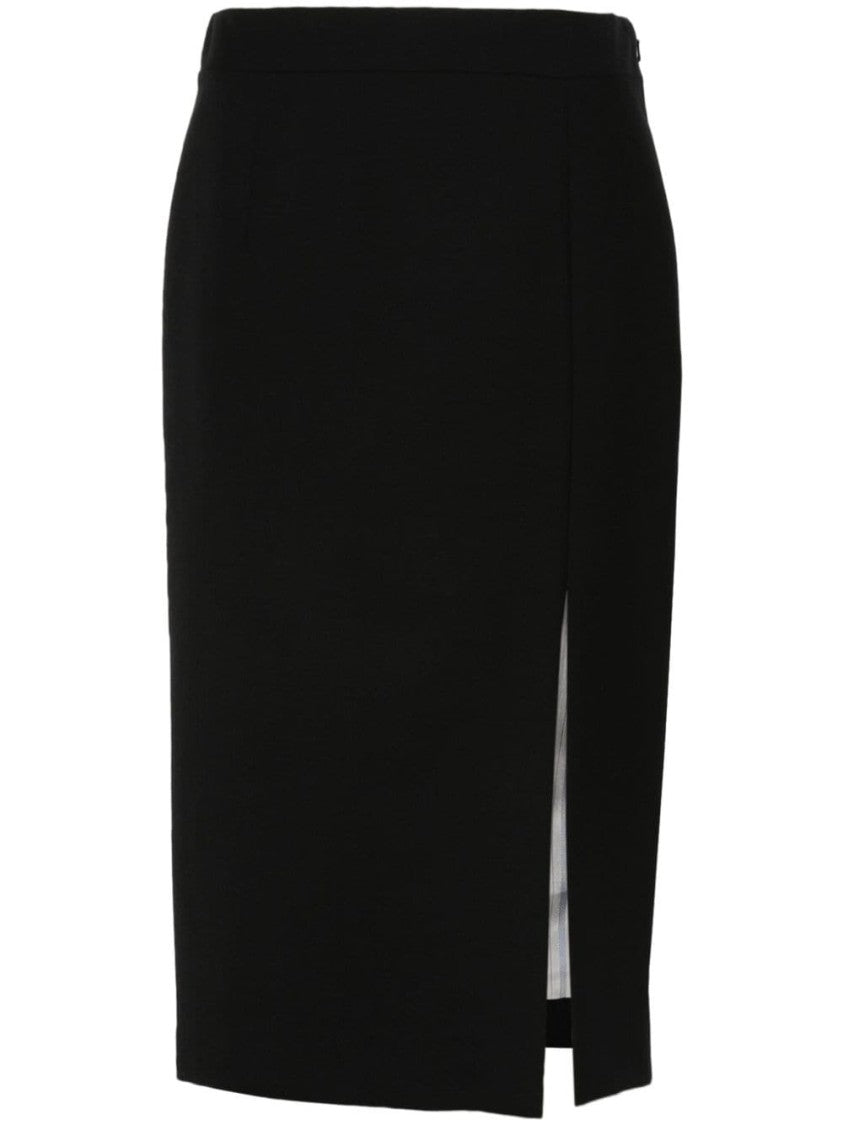 Moschino Pencil Skirt In Virgin Wool Gabardine
