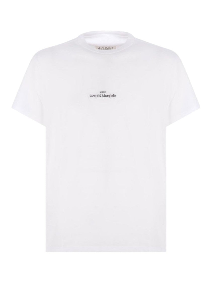 Maison Margiela White Distorted Logo T-Shirt