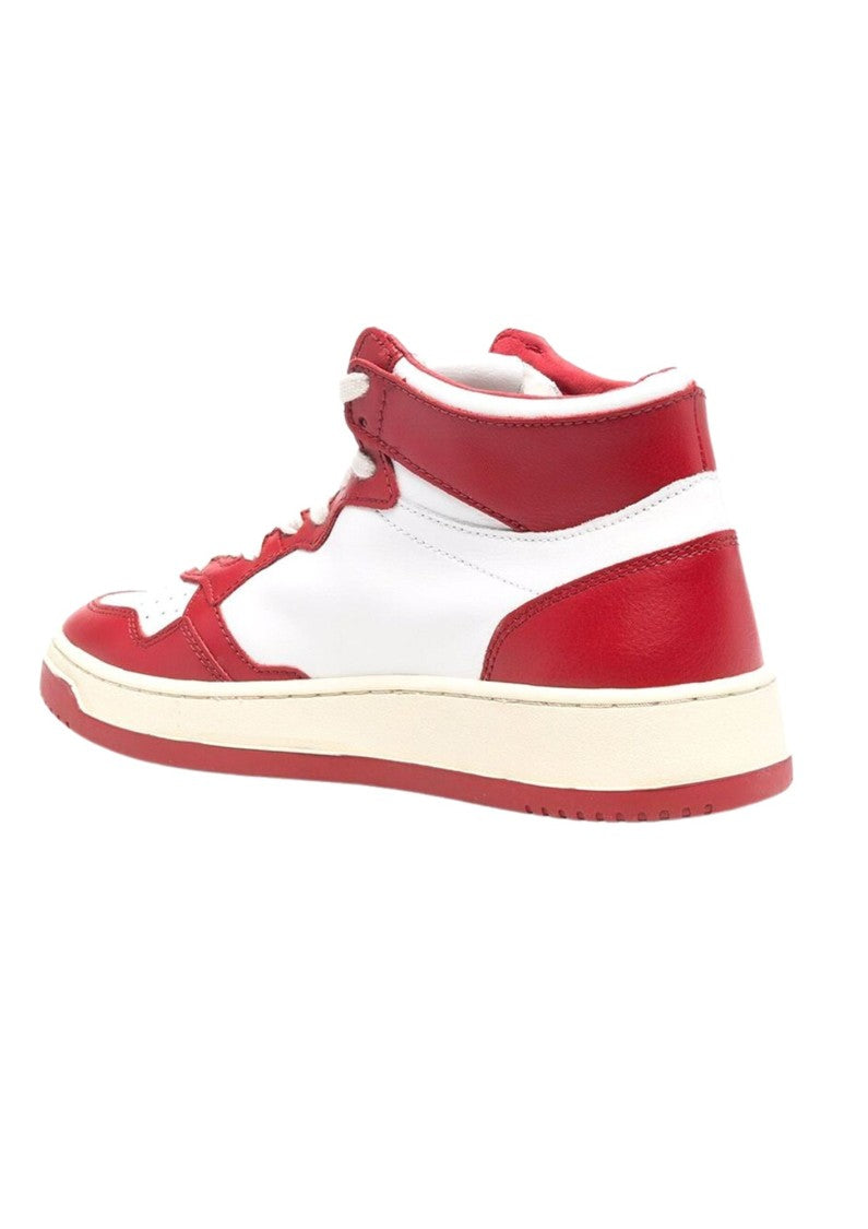 Autry Medalist Low Mid-Top White Leather Sneakers